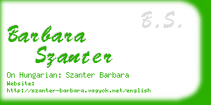 barbara szanter business card